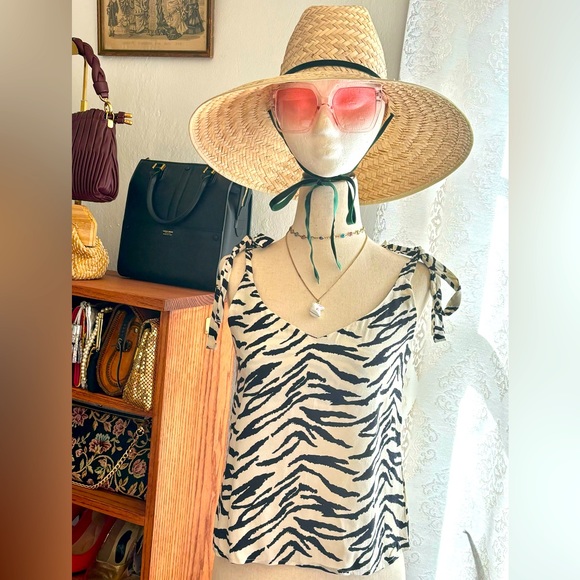 Reformation Zebra Print Tank Top Camisole XS - Picture 4 of 13
